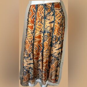 New! spirit midi A-line skirt silk sz 6 coldwater Creek 💯silk western bohemian